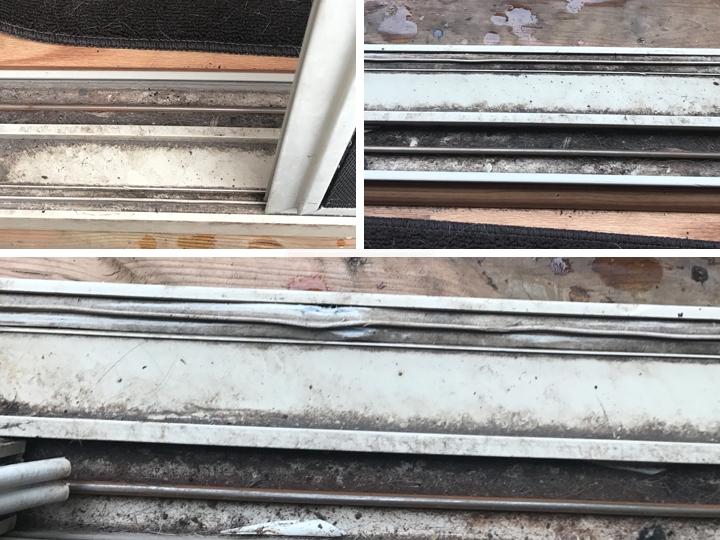 Sliding screen door track replacement