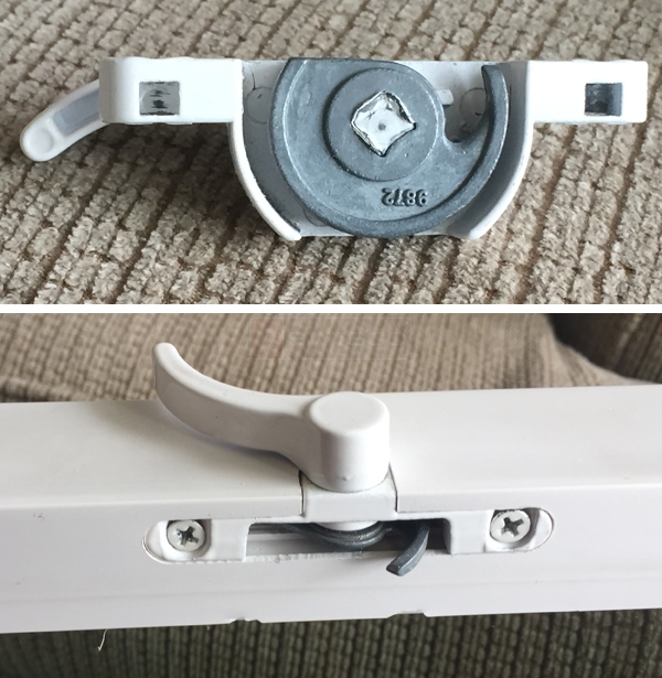 User submitted photos of a window lock.