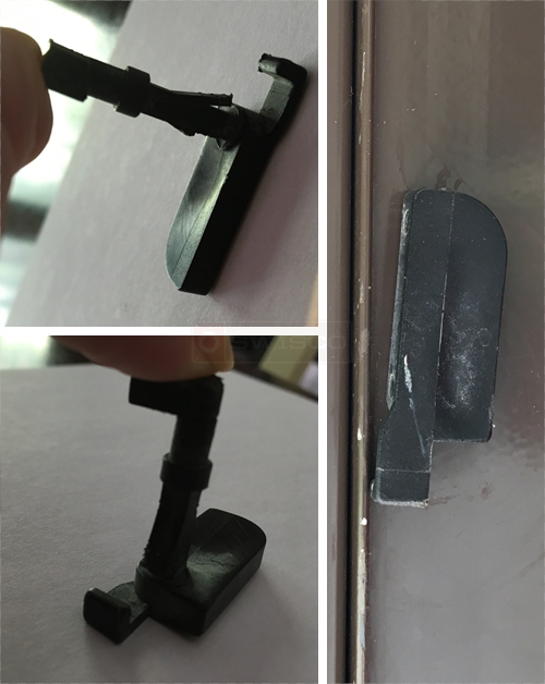 Storm door clip