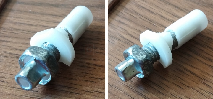 User submitted photos of closet hardware.