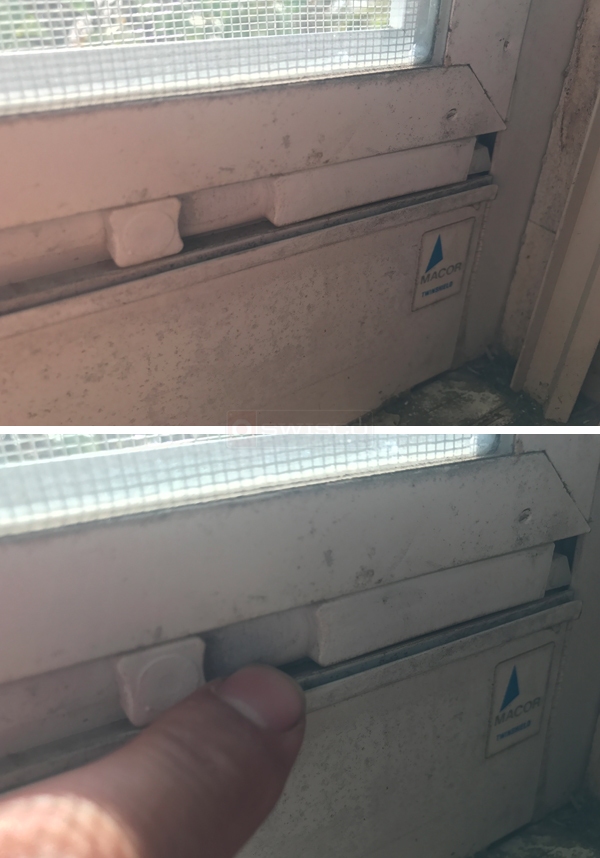 User submitted photos of window hardware.