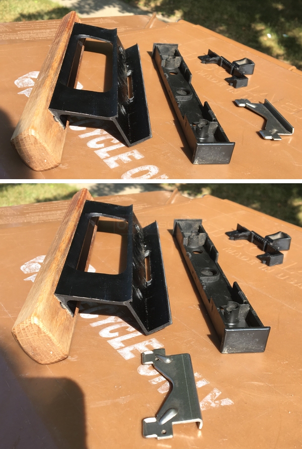 User submitted photos of patio door hardware.