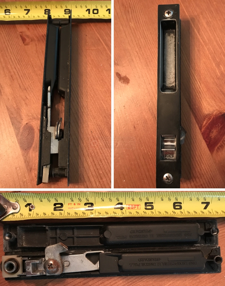 User submitted photos of patio door hardware.