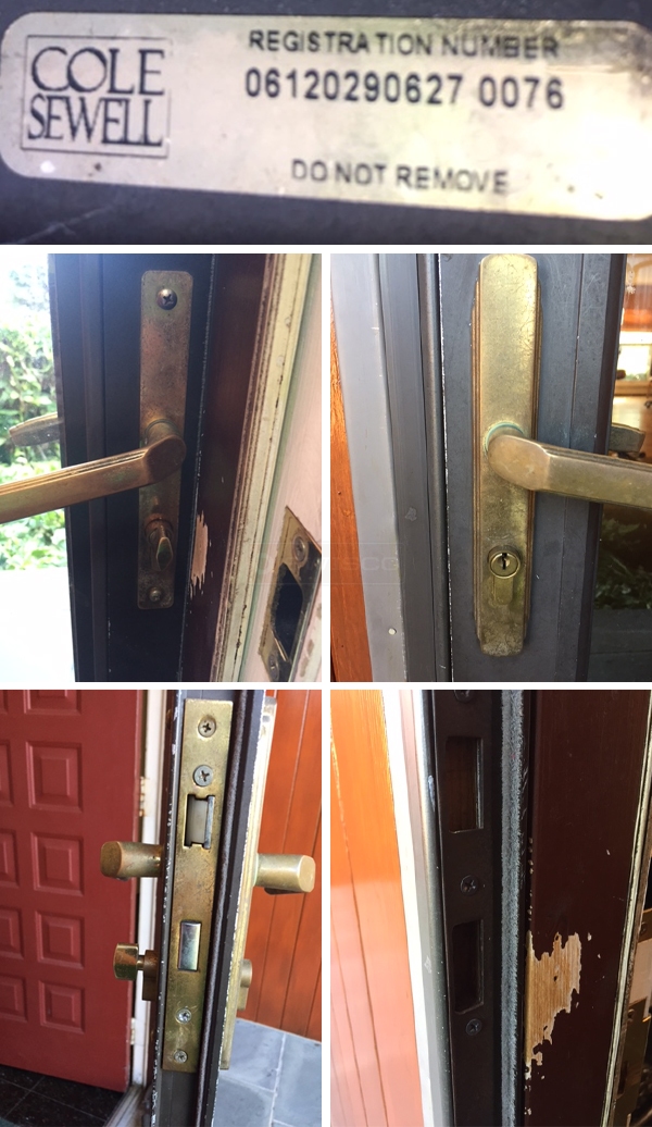 User submitted photos of a door handle set.