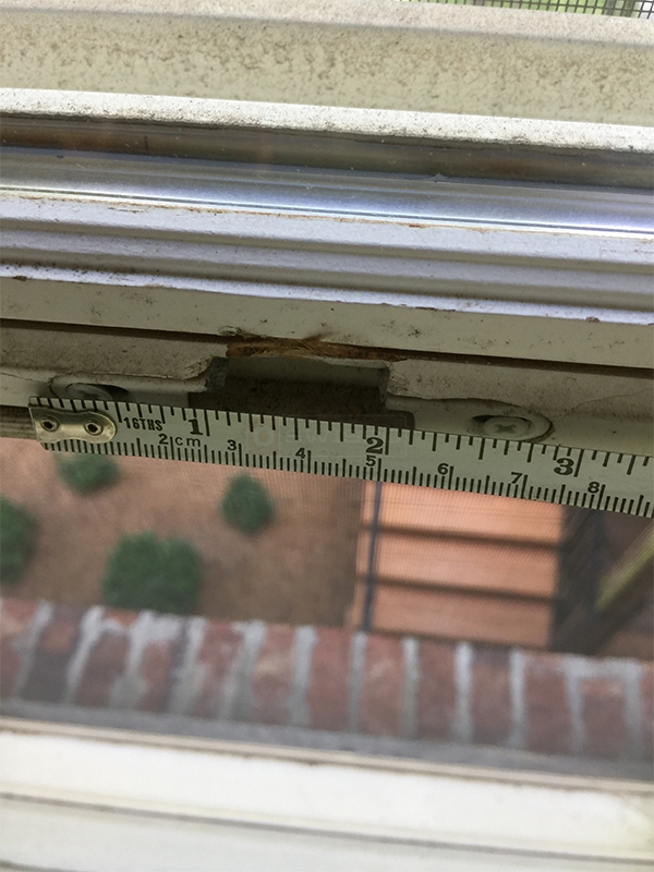 User submitted a photo of window hardware.