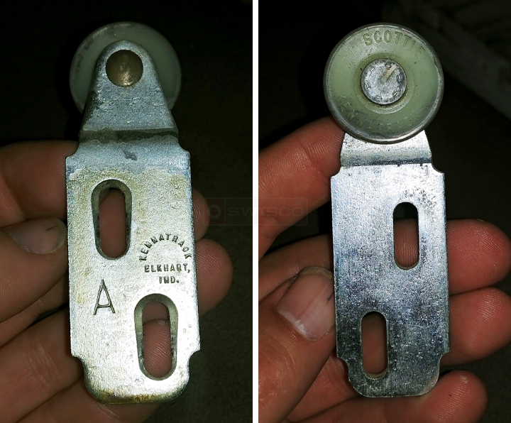 User submitted photos of a door roller.