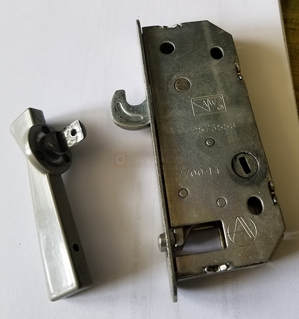 User submitted photos of patio door hardware.