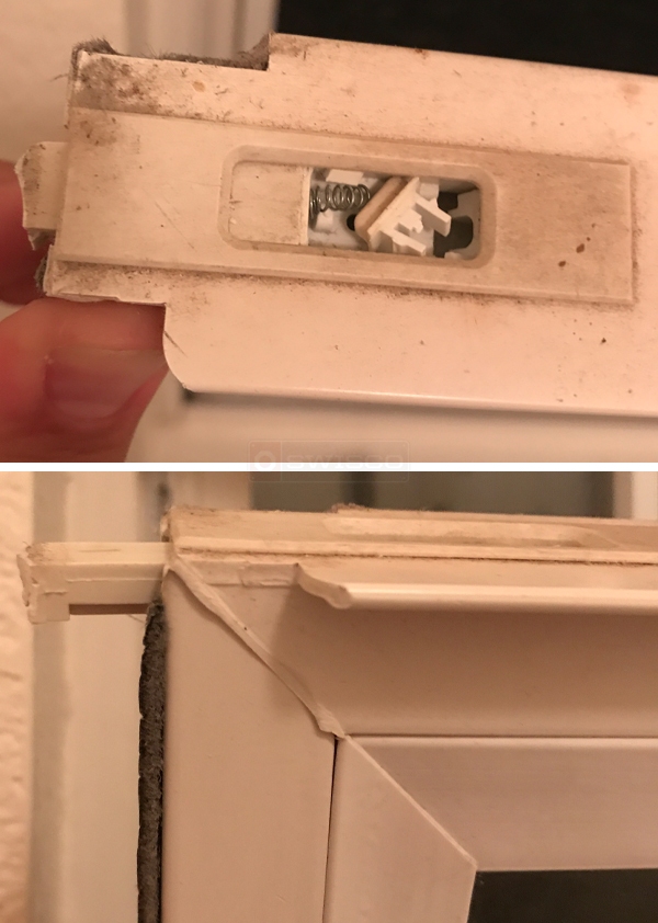 User submitted photos of window hardware.