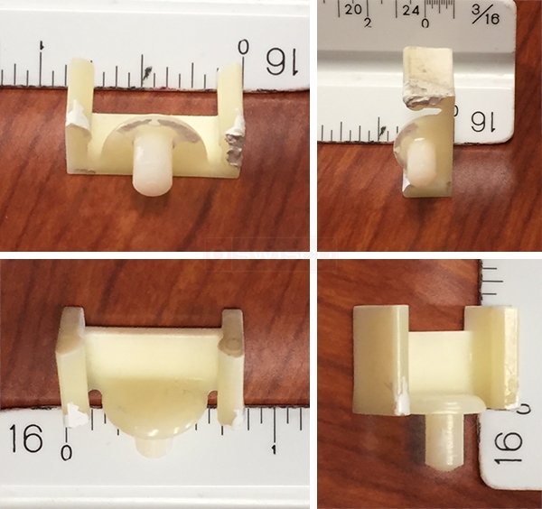 window grille clip white plastic