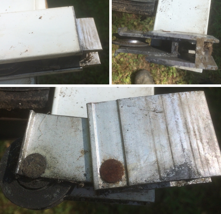 User submitted photos of a patio door roller.