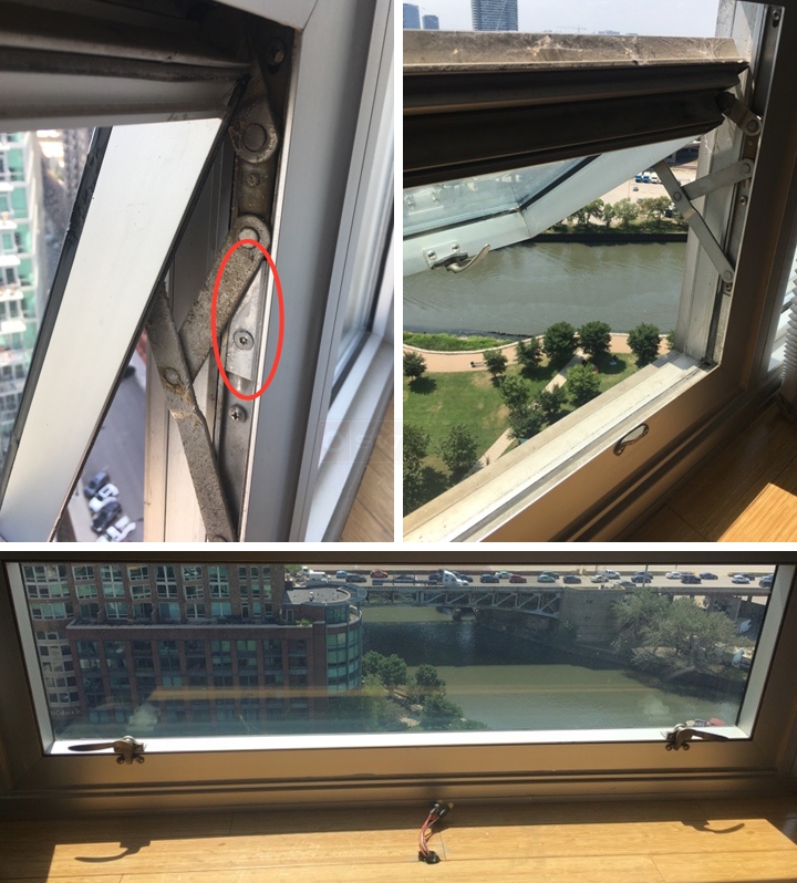 User submitted photos of window hardware.