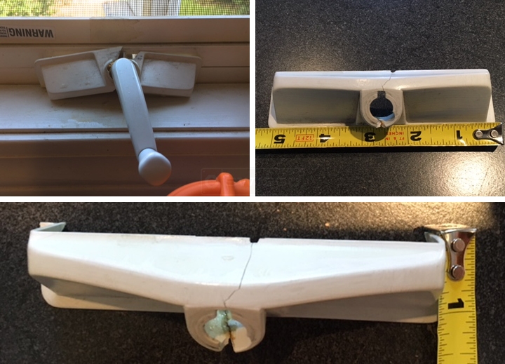 window crank cover ("truth" marked on back side)