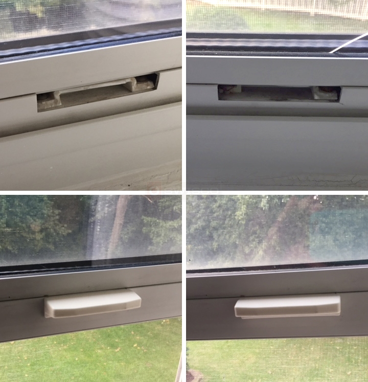 User submitted photos of window hardware.