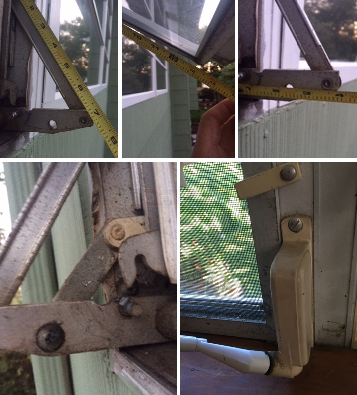 User submitted photos of window hardware.