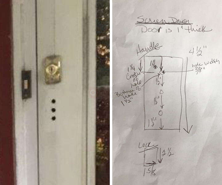 User submitted photos of door hardware.