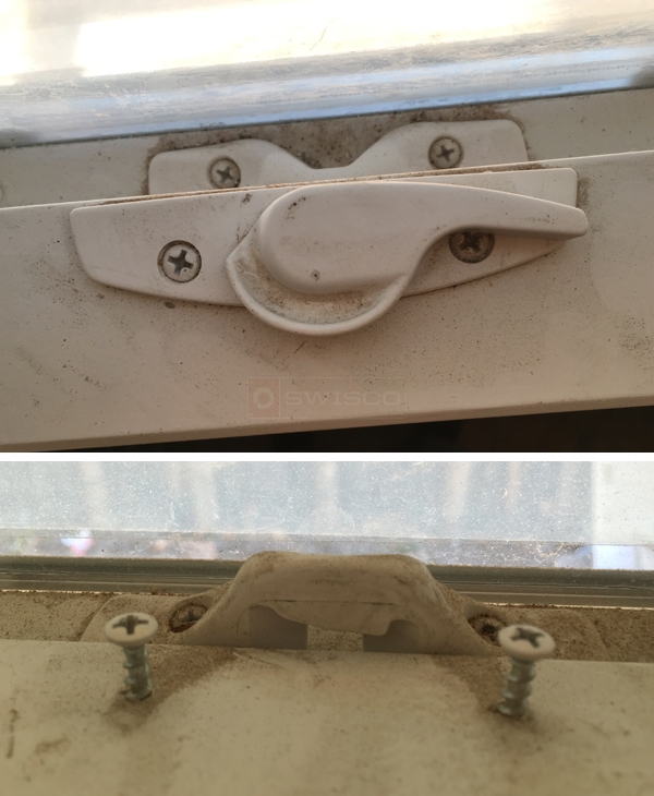 User submitted photos of a window lock & keeper.