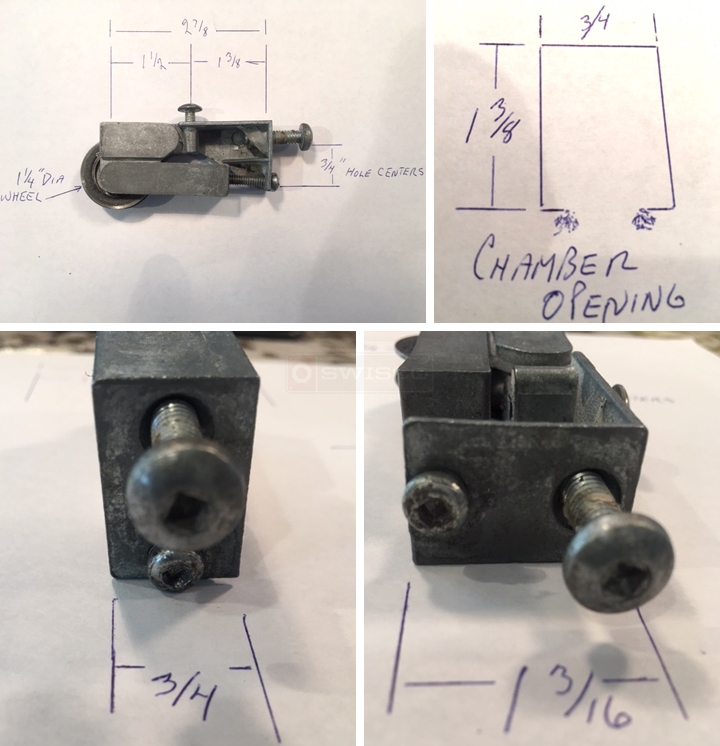 User submitted photos of a patio door roller.