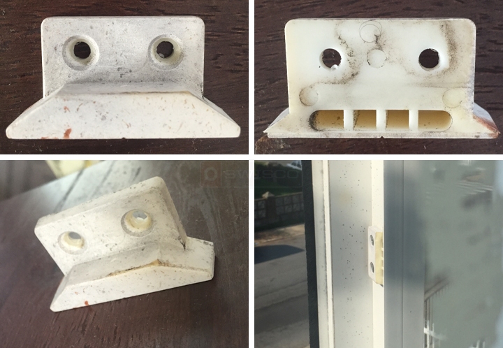 User submitted photos of window hardware.