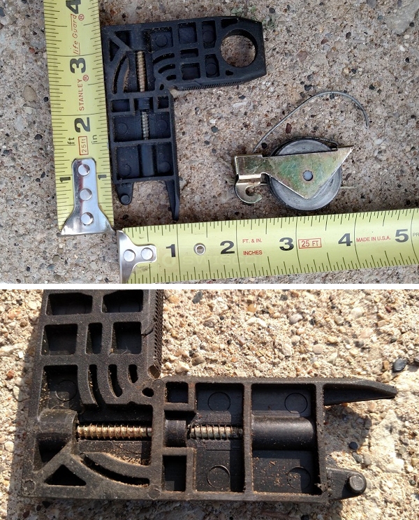 User submitted photos of a patio door roller.