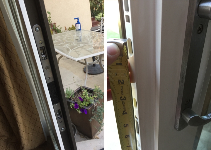 User submitted photos of patio door hardware.