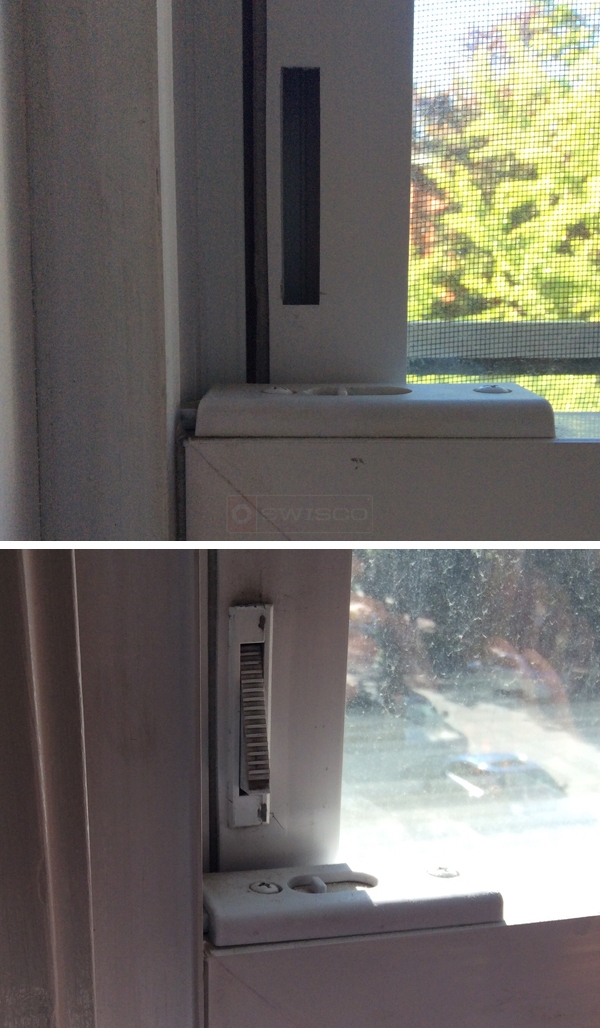 User submitted photos of window hardware.