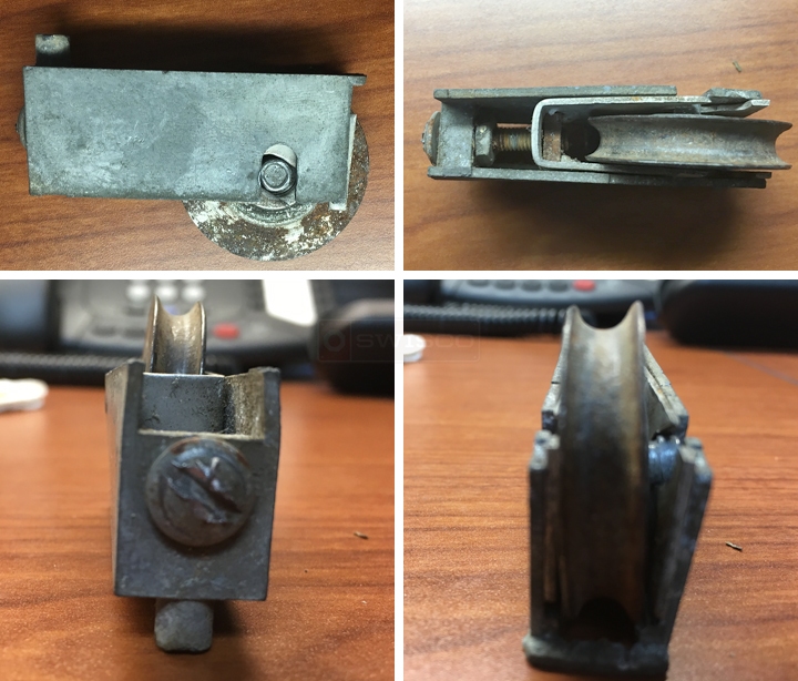 User submitted photos of a patio door roller.