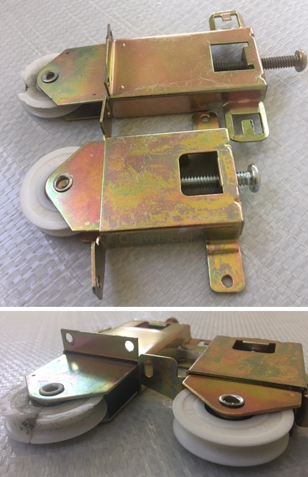 User submitted photos of a closet door roller.
