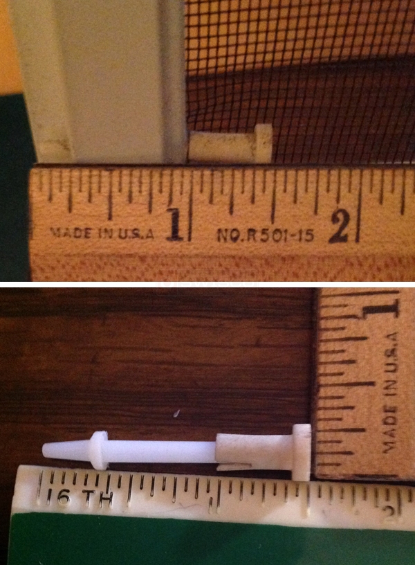 User submitted photos of a screen pin.