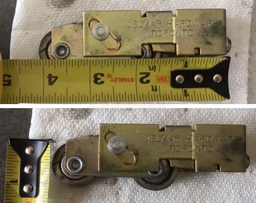 User submitted photos of a patio door roller.