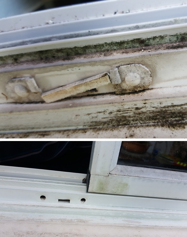 User submitted photos of window hardware.