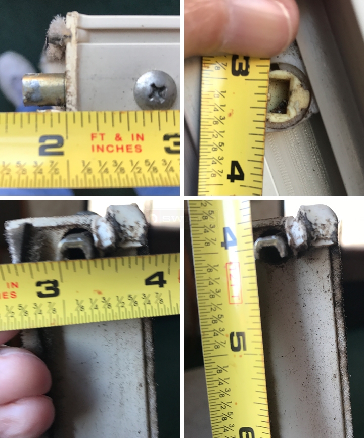 User submitted photos of window hardware.