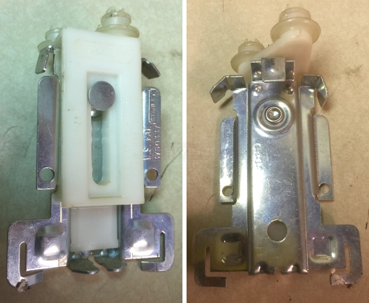 User submitted photos of a closet door roller.