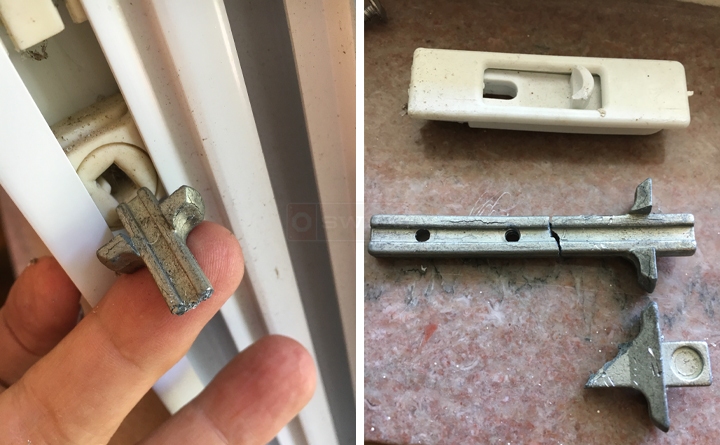 User submitted photos of window hardware.