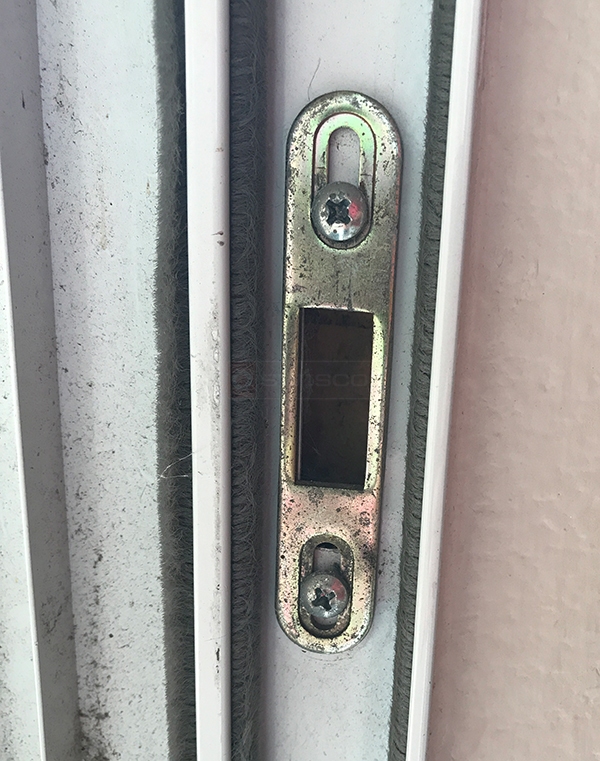 User submitted a photo of patio door hardware.