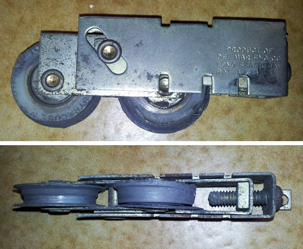User submitted photos of a patio door roller.