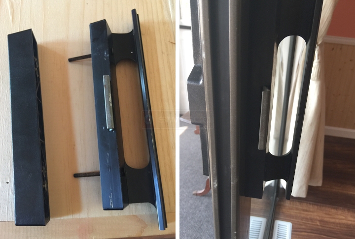 User submitted photos of patio door hardware.