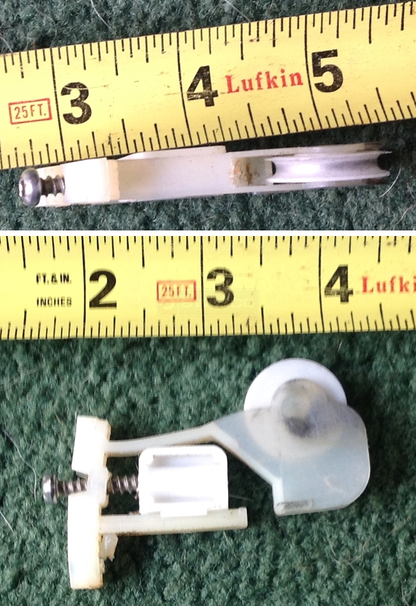 User submitted photos of a patio door roller.