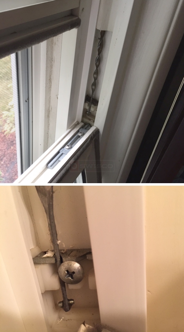 User submitted photos of window hardware.