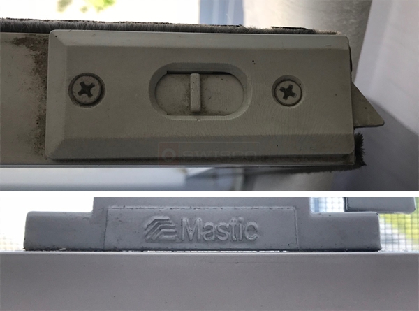 Mastic window hardware