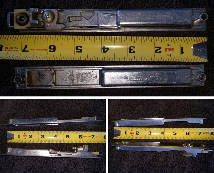 User submitted photos of patio door hardware.