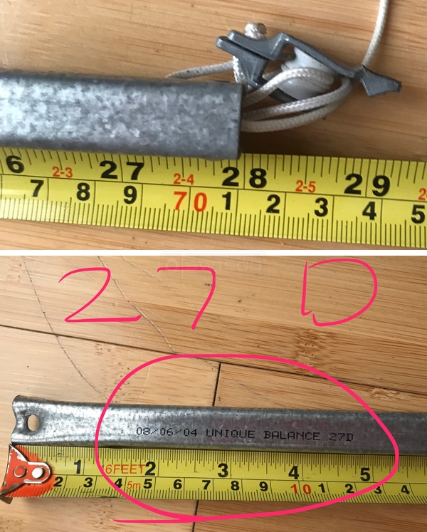 User submitted photos of a window balance.