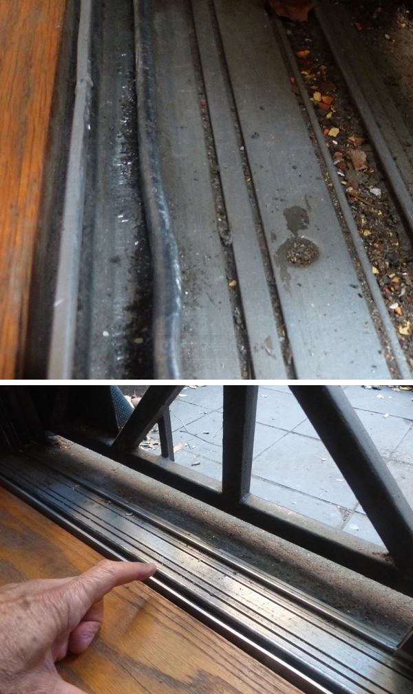 User submitted photos of patio door hardware.