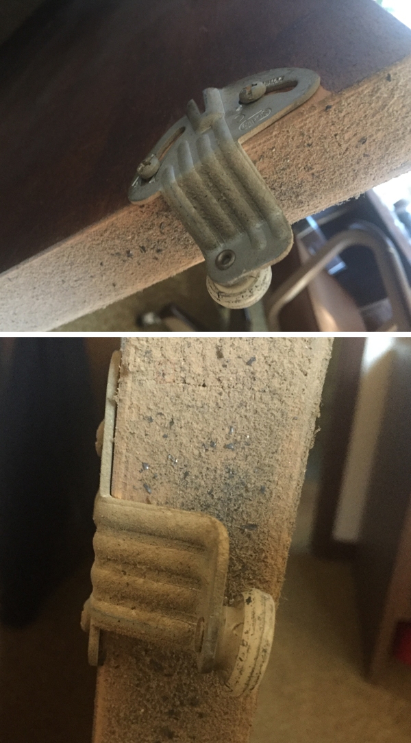 User submitted photos of a closet door roller.