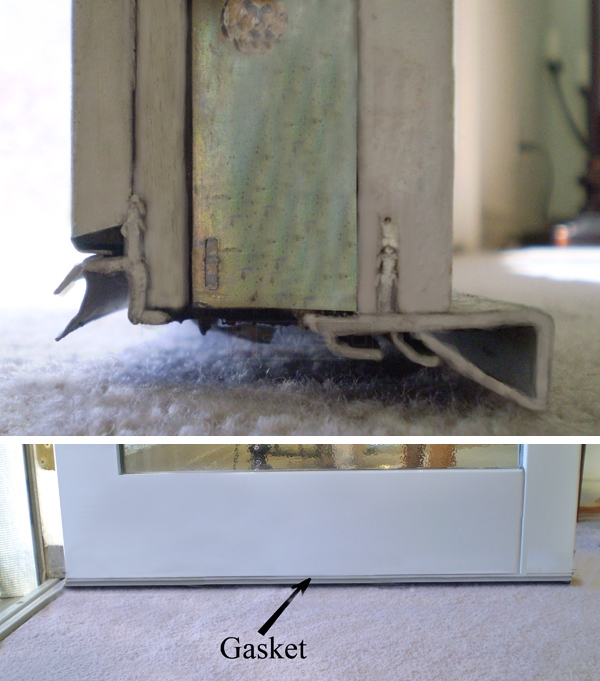 User submitted photos of a door sweep.