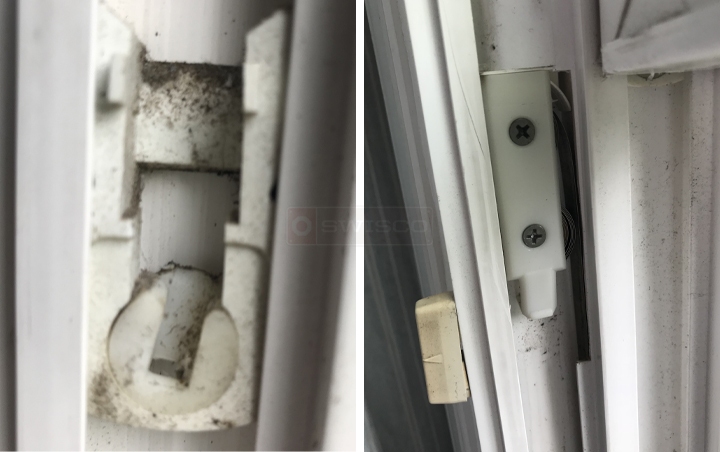 User submitted photos of window hardware.
