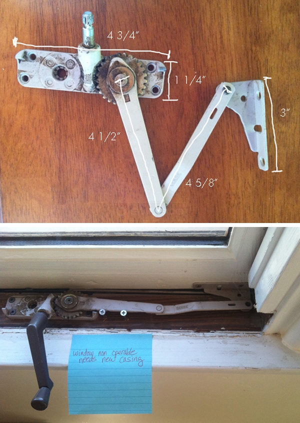 User submitted photos of a window operator.