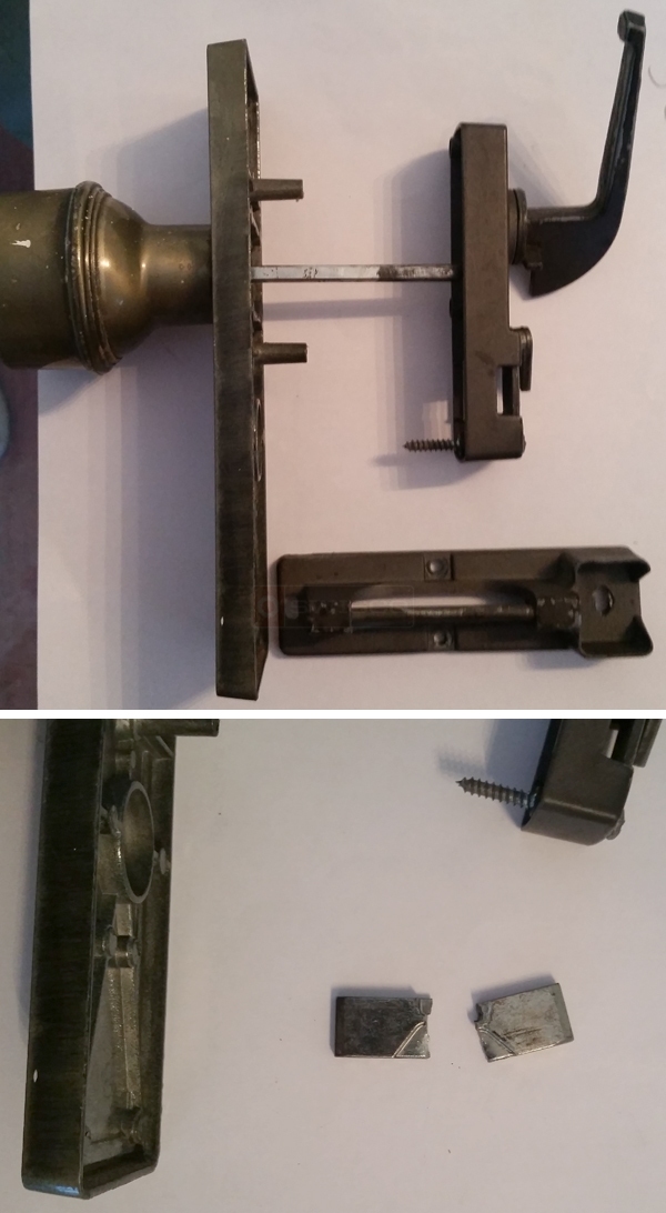 User submitted photos of a door handle set.