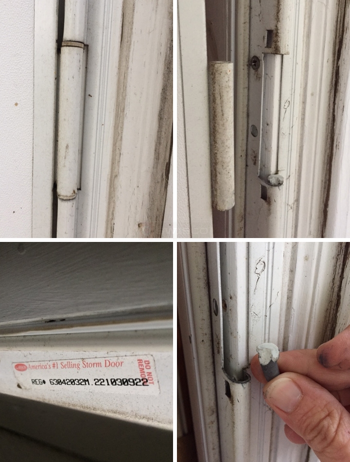 User submitted photos of a door hinge.
