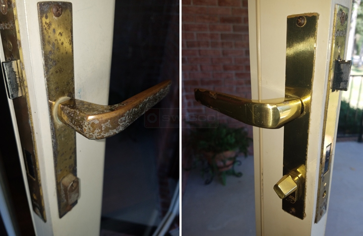 User submitted photos of a door handle set.