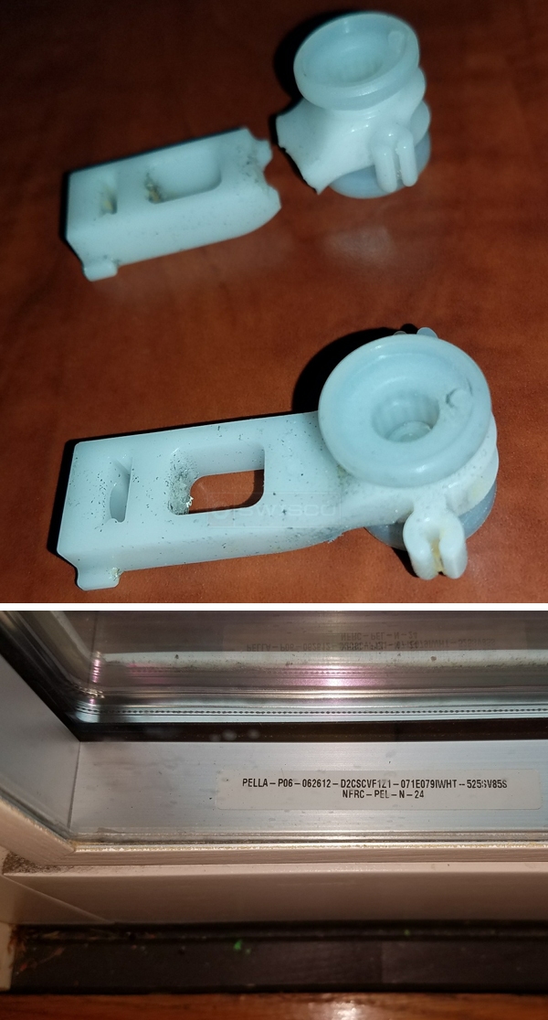 User submitted photos of patio door hardware.